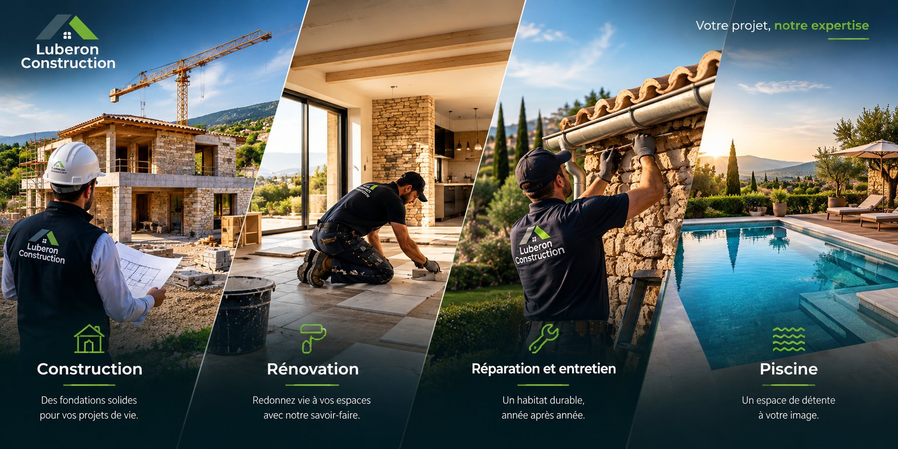 Construction, Rénovation, Réparation et entretien, Piscine – Luberon Construction